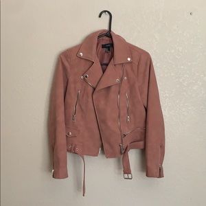 Blush pink Faux leather jacket